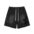 Sun Fade Raw Edge Cotton Shorts