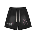 Sun Fade Raw Edge Cotton Shorts