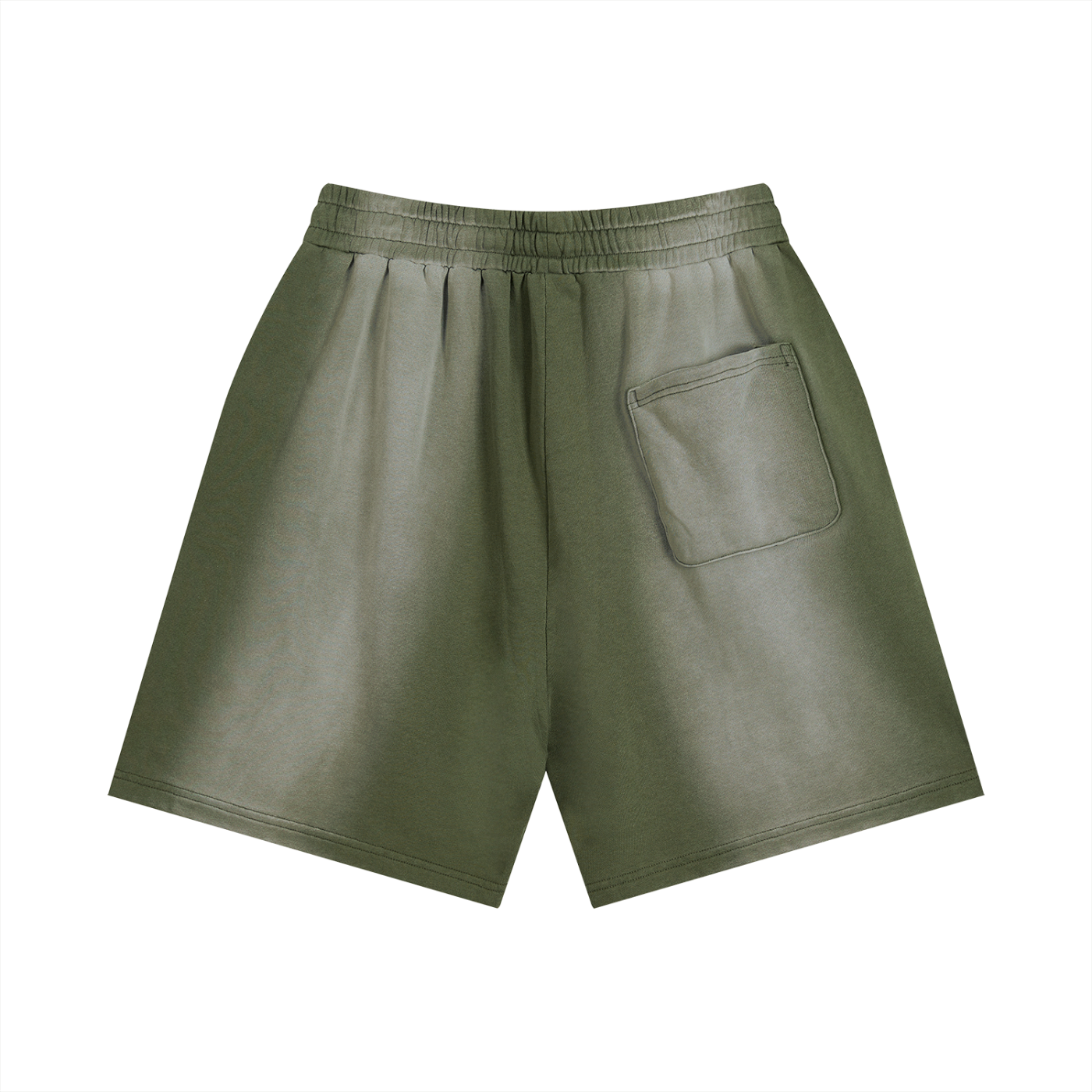 Camo Sun Fade Distressed Shorts