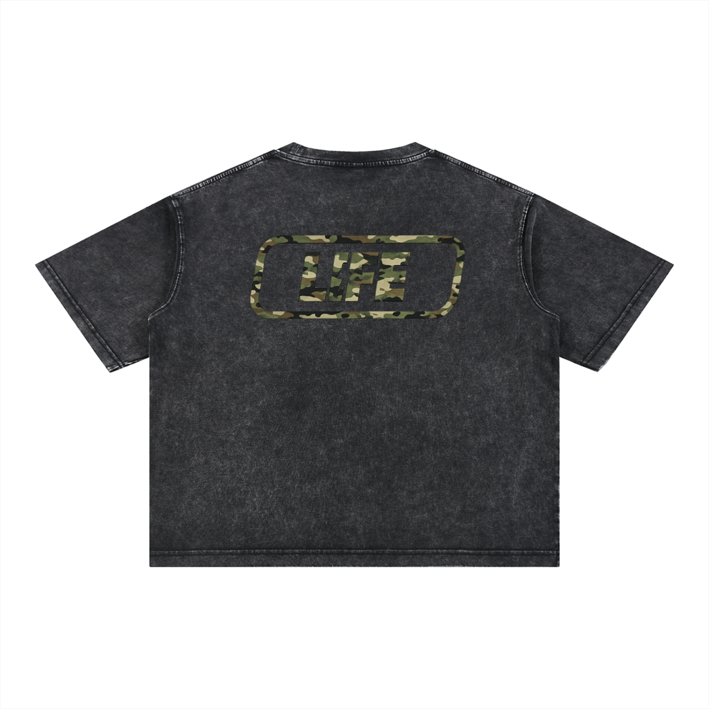 Mineral Wash Boxy Cotton T-Shirt