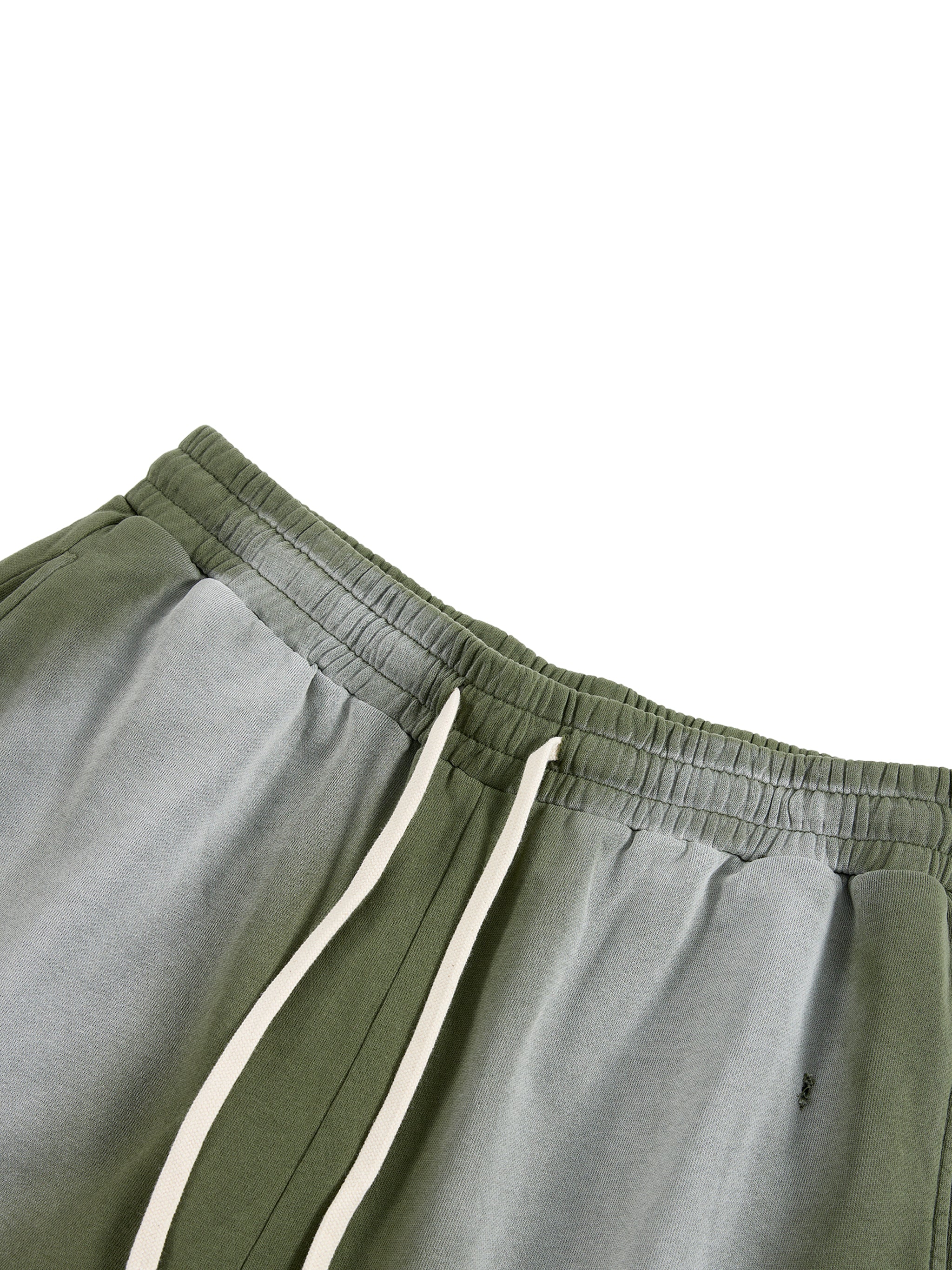 Camo Sun Fade Distressed Shorts