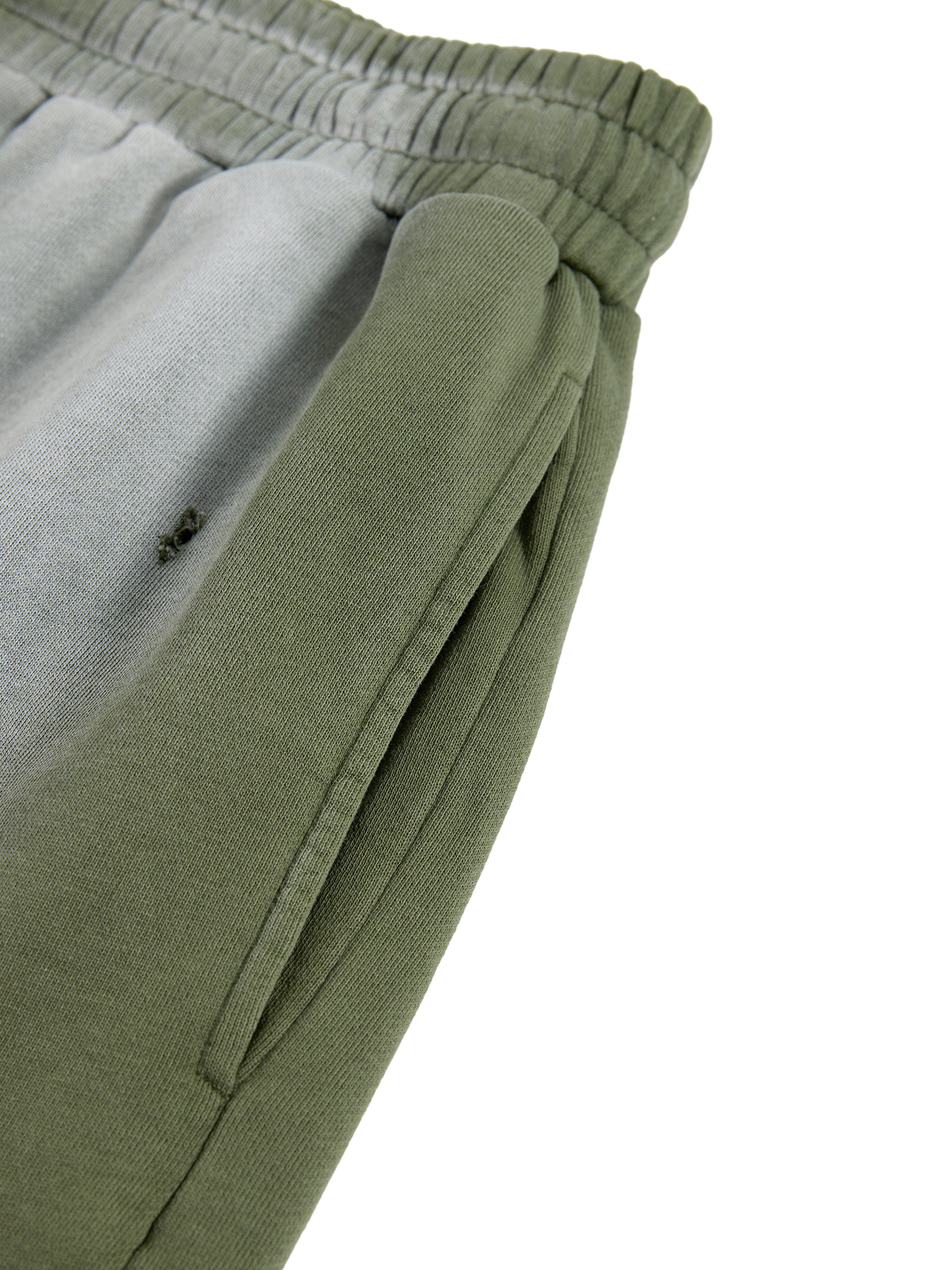 Camo Sun Fade Distressed Shorts